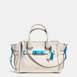 RARE COACH Swagger 27 Leather Carryall Crossbody w/Matching Slim Envelope Wallet